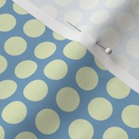 baby elephant ivory on blue polka