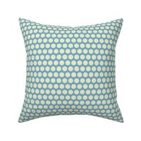 baby elephant ivory on blue polka