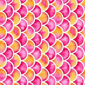 watercolor scales - pink/orange (rotated)