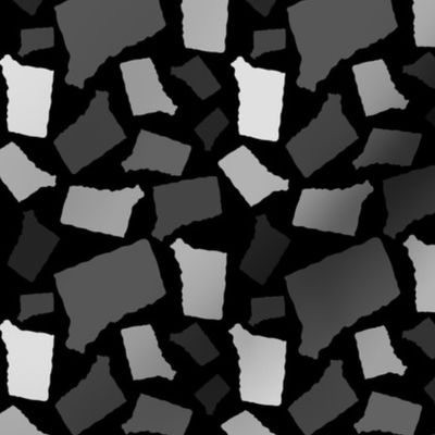 Connecticut State Shape Pattern Black and White