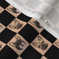 Custom French Bulldog Checkerboard