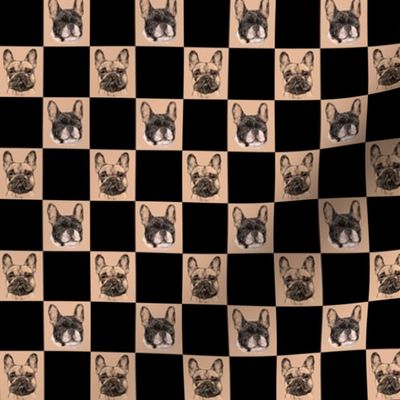 Custom French Bulldog Checkerboard