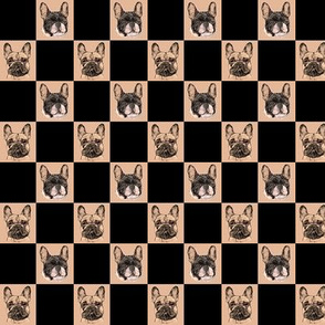 Custom French Bulldog Checkerboard