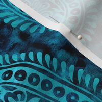 Mora paisley dark Turquoise LARGE