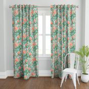 Peach Roses Chintz