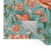 Peach Roses Chintz