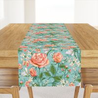 Peach Roses Chintz