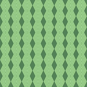 JP30 - Tiny - Harlequin Pinstripe Diamond Chains in Two Tone Green