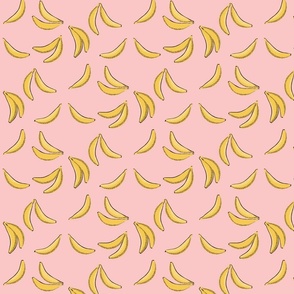 bananas on pink