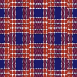 Patriotic America Stacked Plaid in Blue Red White