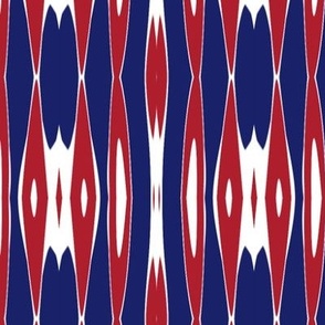 Patriotic America Vertical Stripes in Blue Red White