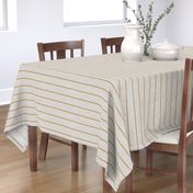 2 inch // golden tan thin stripes on natural taupe linen look texture