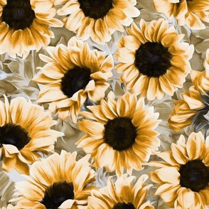 Dreamy Autumn Sunflowers - small