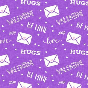 valentine - hearts - letters love - purple - LAD19