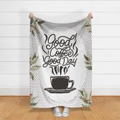 54"x72" Good Coffee Good Day Adult Blanket