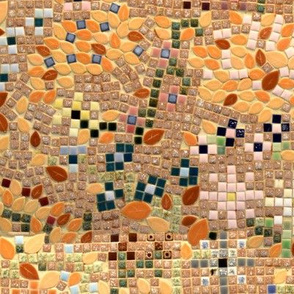 Tile Mosaic Flower Garden