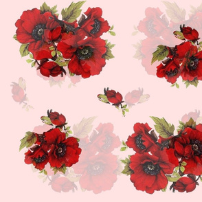 Chintz Red Poppy print