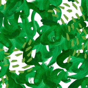 green brush strokes