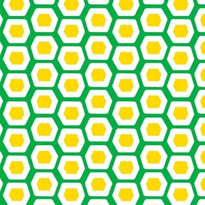 Pillow Hex in Green/Yellow