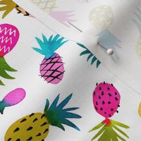 Pineapple Fun Whimsical / White / Small Scale