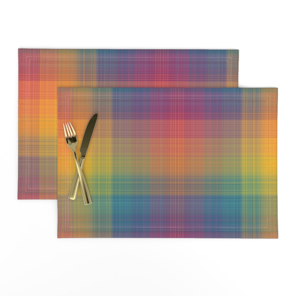 Fine Rainbow Plaid - Large Scale