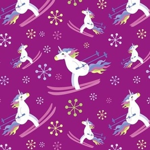 unicorn skiing berry - small