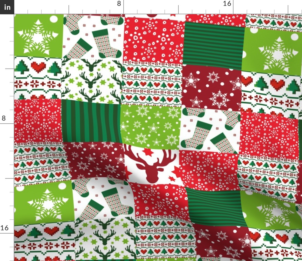 patchwork christmas pattern