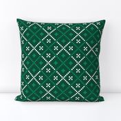 Dark green nordic folk christmas pattern