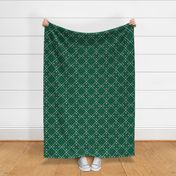 Dark green nordic folk christmas pattern