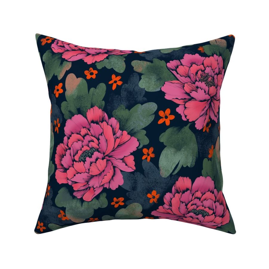 Chintz Peonies Fabric | Spoonflower