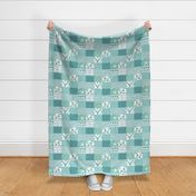 wintertime patchwork - mintgreen - light teal