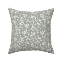 whimsy floral sage gray green