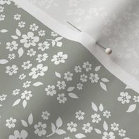 whimsy floral sage gray green