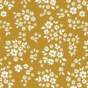 whimsy floral mustard 