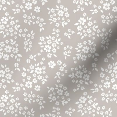 whimsy floral warm gray