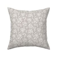 whimsy floral warm gray