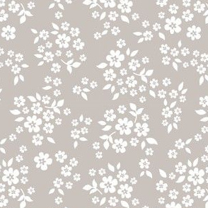 whimsy floral warm gray