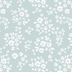 whimsy floral baby blue
