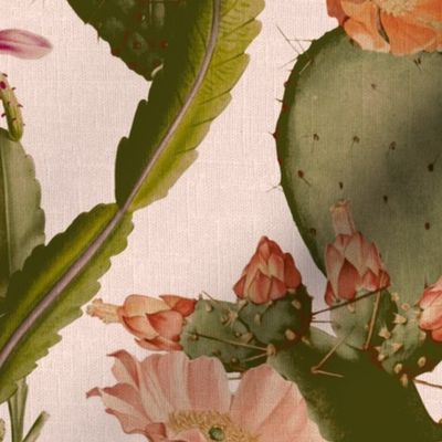 BLOOMING CACTI - VINTAGE BLUSH