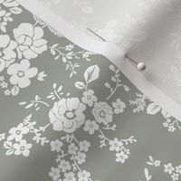 vintage floral sage green