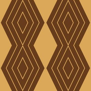 JP22 - Medium - Harlequin Pinstripe Diamond Chains in Aztec Tan on Golden Brown
