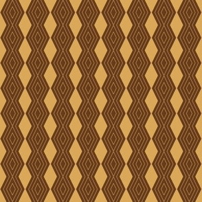 JP22 - Tiny - Harlequin Pinstripe Diamond Chains in Aztec Tan on Golden Brown
