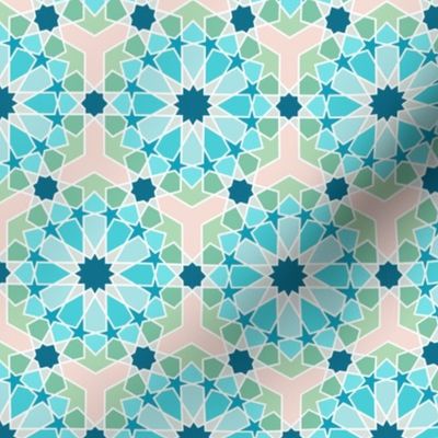 Geometric Pattern: Arabic Tiles: Spring