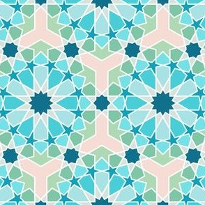 Geometric Pattern: Arabic Tiles: Spring