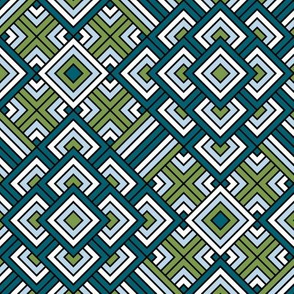 Geometric green_blue_black 045