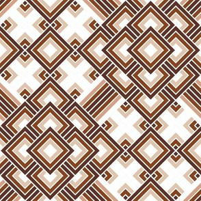 Geometric brown_white 048