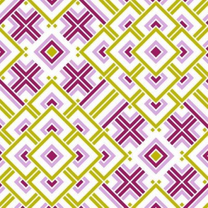 Geometric pink_purple_green_white 046