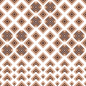 Geometric brown_white 067