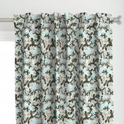 Gardenia chintz - ice blue