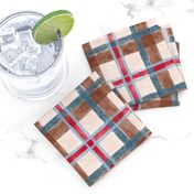 Arctic Plaid (gingerbread-stormy-dusty-blue-red-vanilla) 8”